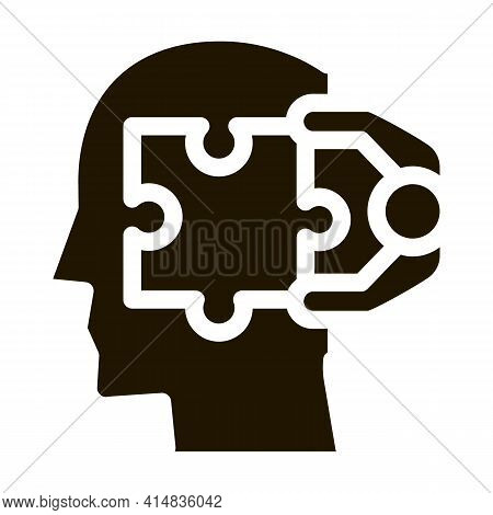 Human Search Engine Optimization Glyph Icon Vector. Human Search Engine Optimization Sign. Isolated 