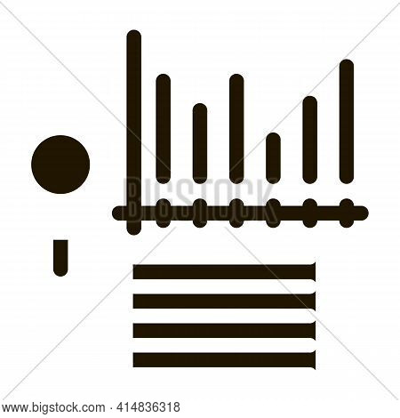 Study Bar Graph Search Engine Optimization Glyph Icon Vector. Study Bar Graph Search Engine Optimiza