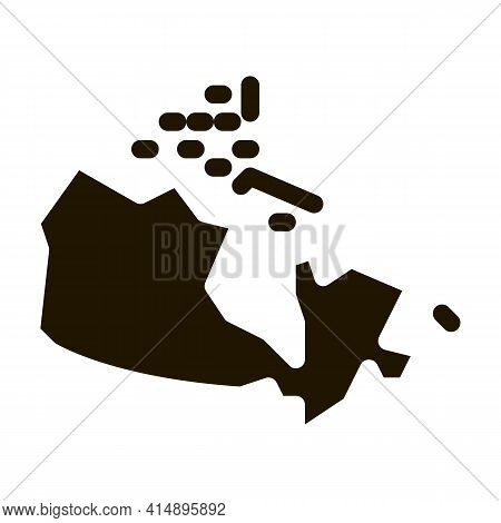 South Pole Glyph Icon Vector. South Pole Sign. Isolated Symbol Illustration