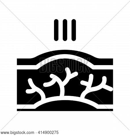 Varicose Veins Disease Glyph Icon Vector. Varicose Veins Disease Sign. Isolated Symbol Illustration