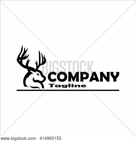 Minimalist Deer Logo Icon Design Template Elements