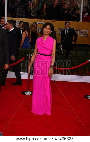 LOS ANGELES - 27 gennaio: Freida Pinto arriva dell'attore schermo 2013 Guild Awards presso il Santuario di Au