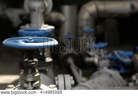 Details Of Pipes Of An Oil Plant In Genoa, Italy