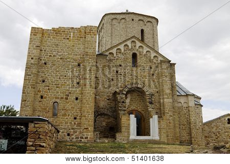 The Church Of St.george In The Djurdjevi Stupovi Monastery In Serbia. Unesco World Heritage Site