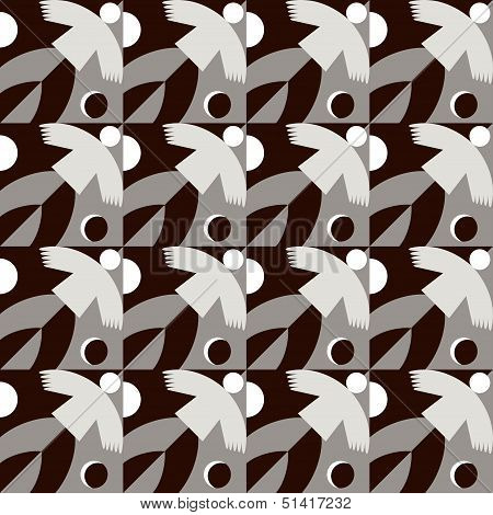Black and white seamless pattern