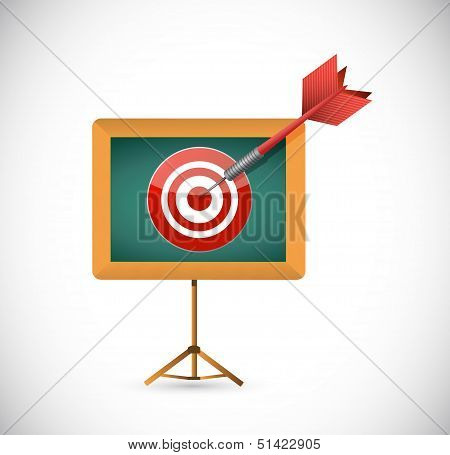 Target And Presentation Board Illustration Design