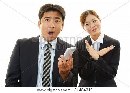 A woman who doing X mark