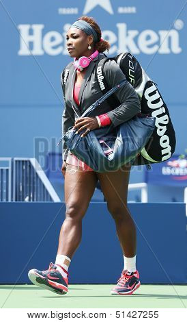 Sixteen times Grand Slam champion Serena Williams at Billie Jean King National Tennis Center