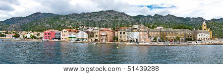 Town Of Karlobag Panoramic Waterfront View