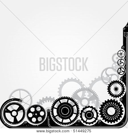 Mechanical Cog Wheel Frame.
