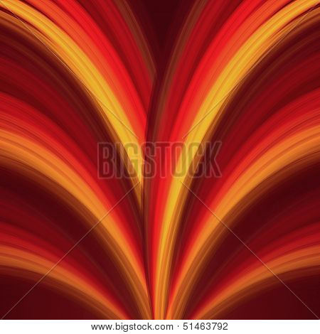 Yellow Orange Brown Lines Fountain