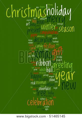 An image of nice Christmas text cloud