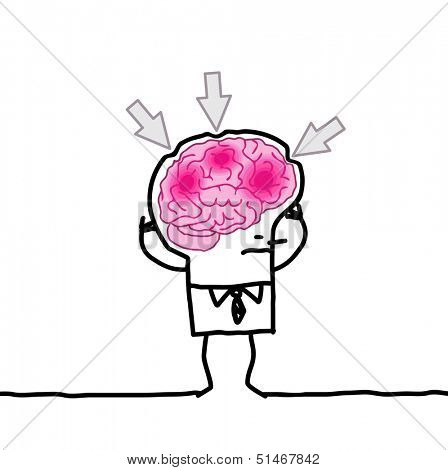 big brain man & headache