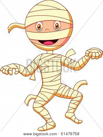 Mummy cartoon walking