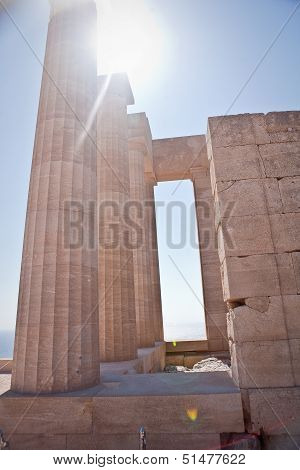 Ancient temple of Apollo at Lindos, Rhodes island