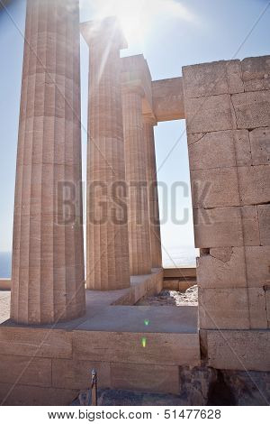 Ancient temple of Apollo at Lindos, Rhodes island