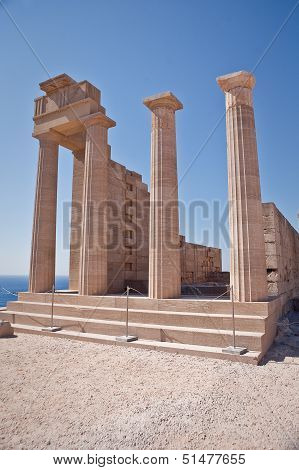 Ancient temple of Apollo at Lindos, Rhodes island