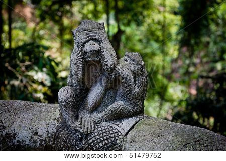 Stone composition in Monkey Forest