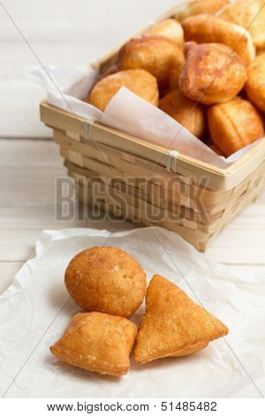 Small homemade Bosnian doughnuts