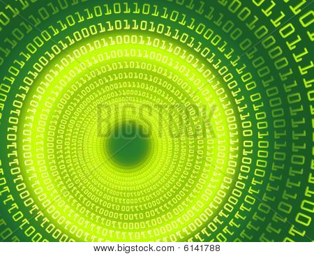 Green Burst Binary 3D Tunnel