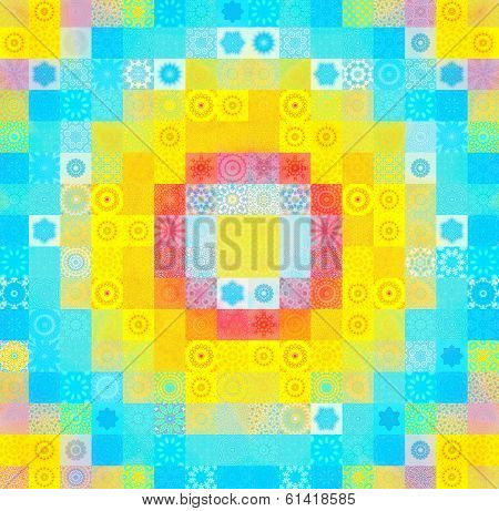 Color Background With Abstract Mosaic