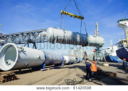 unloading cargo