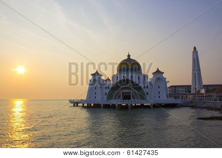 Sunset At Selat Mosque