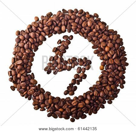 Sight 'lightning' in circle from Coffee beans