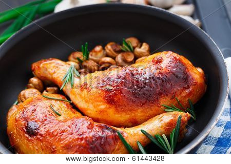 Roasted chicken legs