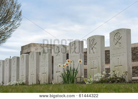 New British Cemetery In Flanders Fields Great World War
