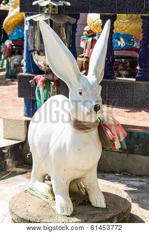 Rabbit Staute In Thai Temple