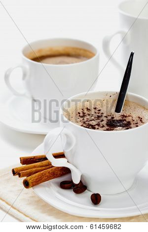 Coffee in white cup