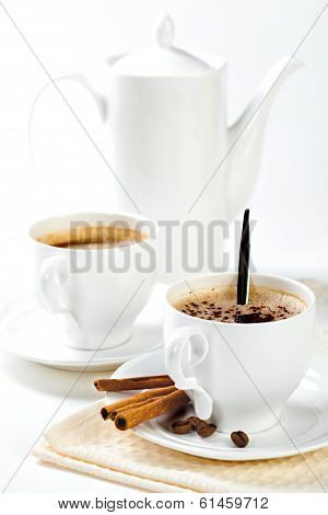 Coffee in white cup