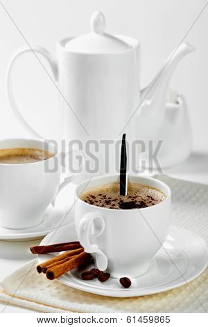 Coffee in white cup