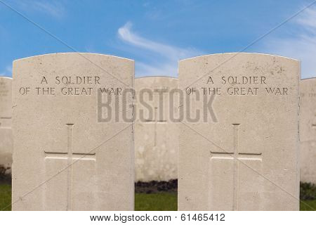 New British Cemetery In Flanders Fields Great World War