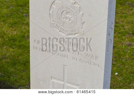 New British Cemetery In Flanders Fields Great World War