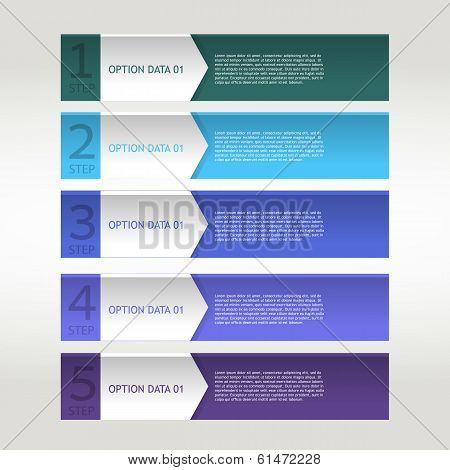 Colorful Banner Ribbon. Element  For Infographic