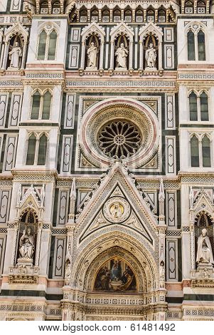 Facade Of The Basilica Of Saint Mary Of The Flower In Florence
