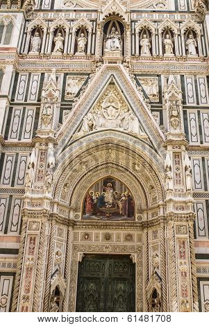 Facade Of The Basilica Of Saint Mary Of The Flower In Florence