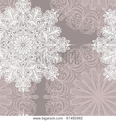 Seamless Pattern with Snowflakes
