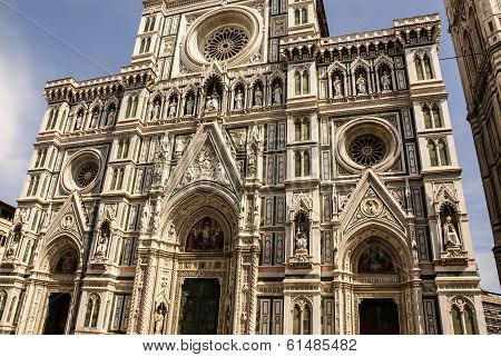 Facade Of The Basilica Of Saint Mary Of The Flower In Florence