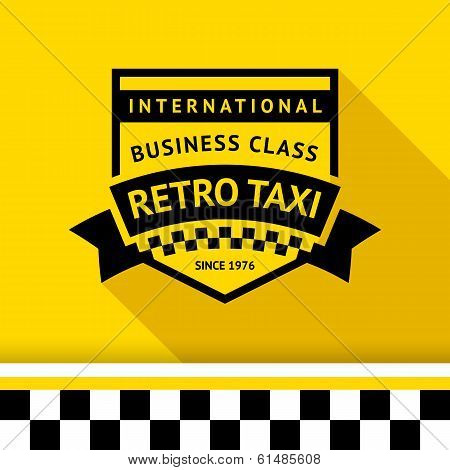 Taxi badge with shadow