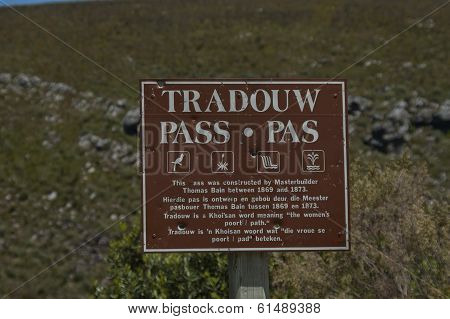 Tradouw pass in Western cape