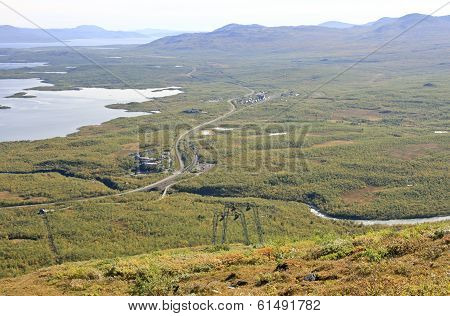 View of Abisko, Sweden.