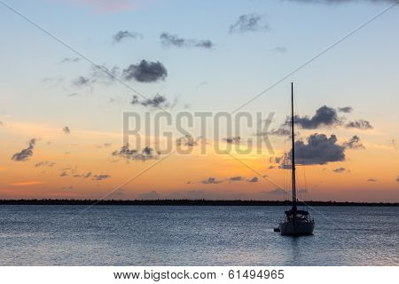 Sailboat at sunset