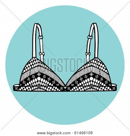 Lacy sexy vector bra.