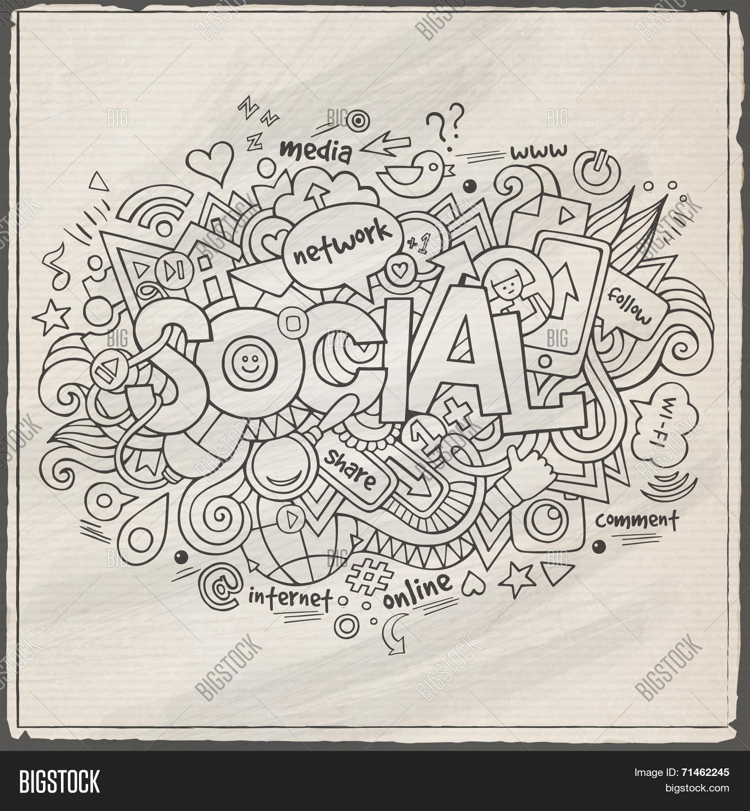 Socio Lettering Social Hand Lettering Vector & Photo (Free Trial) | Bigstock