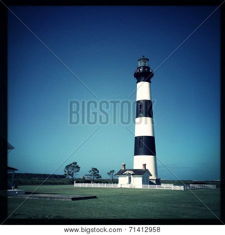 Instagram filtered image of the Bodie Lighthouse, Outer Banks, North Carolina