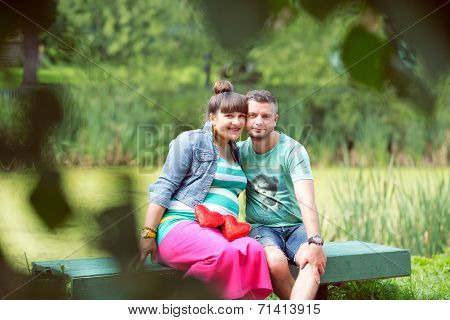 Happy couple expecting a baby