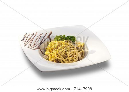 Delicious Spaghetti With Bacon And Cream Sauce